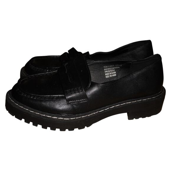 Torrid Chunky Lug Loafers Black Platform Slip-On Shoes Women’s 10 WW - Picture 2 of 12